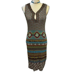 Philosophy Sleeveless Bodycon Midi Dress Women M